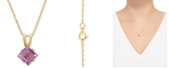 Macy's Amethyst 18" Pendant Necklace (3/8 ct. t.w.) in 14k Gold